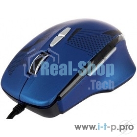 Мышь проводная Qumo Office Enigma M59 синий, 2400 dpi, USB, кнопки - 7