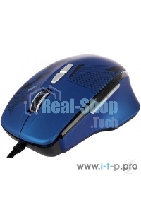 Мышь проводная Qumo Office Enigma M59 синий, 2400 dpi, USB, кнопки - 7