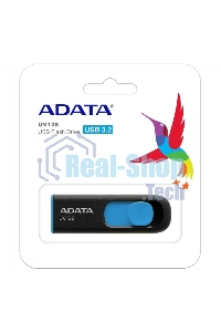 Флешка USB ADATA UV128 (AUV128-128G-RBE), 128Gb, USB 3.0, R/W 100/30, черный/синий