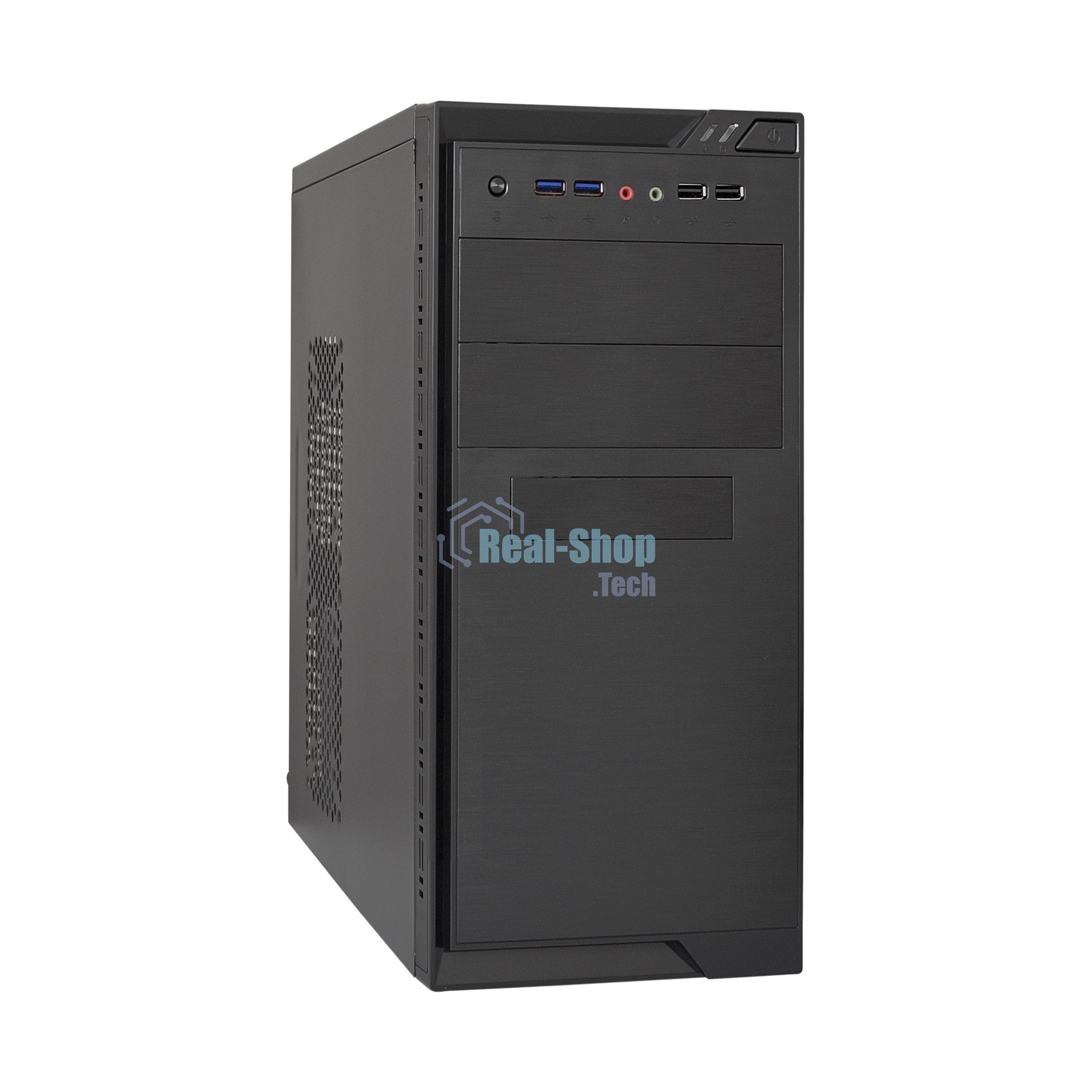 Компьютерный корпус Minitower ExeGate MA-372UX Black, mATX без БП 2*USB+2*USB3.0, Audio