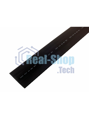 Термоусаживаемая трубка Rexant 50,0/25,0 мм, черная, упаковка 10 шт. по 1 м