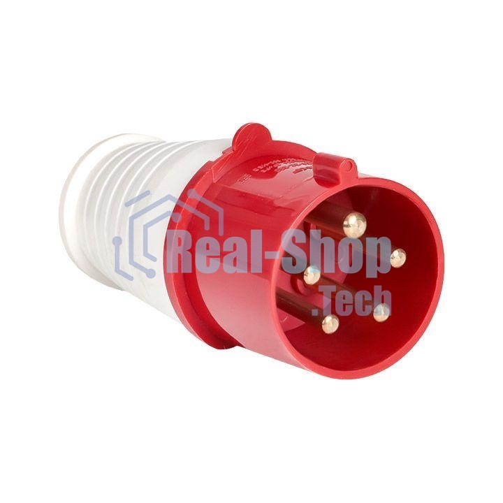 Вилка эл. каб. 32А 3P+E+N 380В IP44 (025) EKF ps-025-32-380