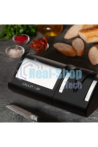 Электрическая точилка для ножей LINE GL 2442, черный/серебро мощность 18 Вт, идеальная заточка любых ножей: металлических, кухонных, керамических, спортивных, складных. Отличный результат в домашних условиях, время заточки 1 минута. Точильные элементы с а