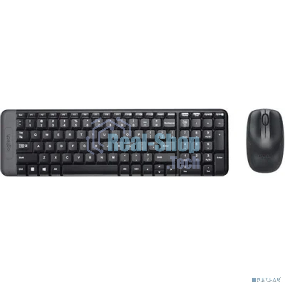 Комплект клавиатура + мышь Logitech MK220 клав:черный мышь:черный USB беспроводная
