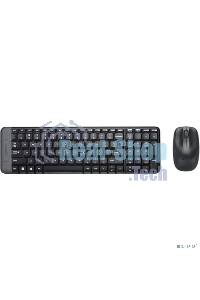 Комплект клавиатура + мышь Logitech MK220 клав:черный мышь:черный USB беспроводная