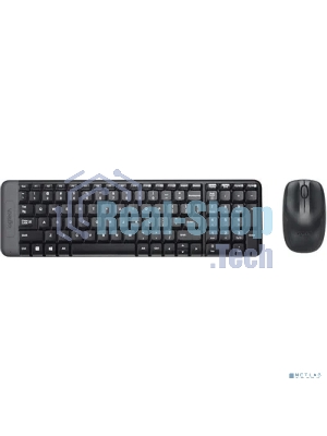 Комплект клавиатура+мышь Logitech MK220 беспроводной, USB, 1000 DPI, чёрный