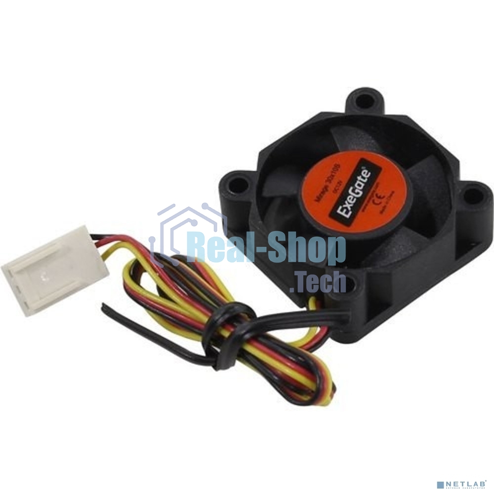 Вентилятор для корпуса ExeGate EX03010S3P черный, 30 мм, 10000 об/мин, 28.5 дБ, 3 pin