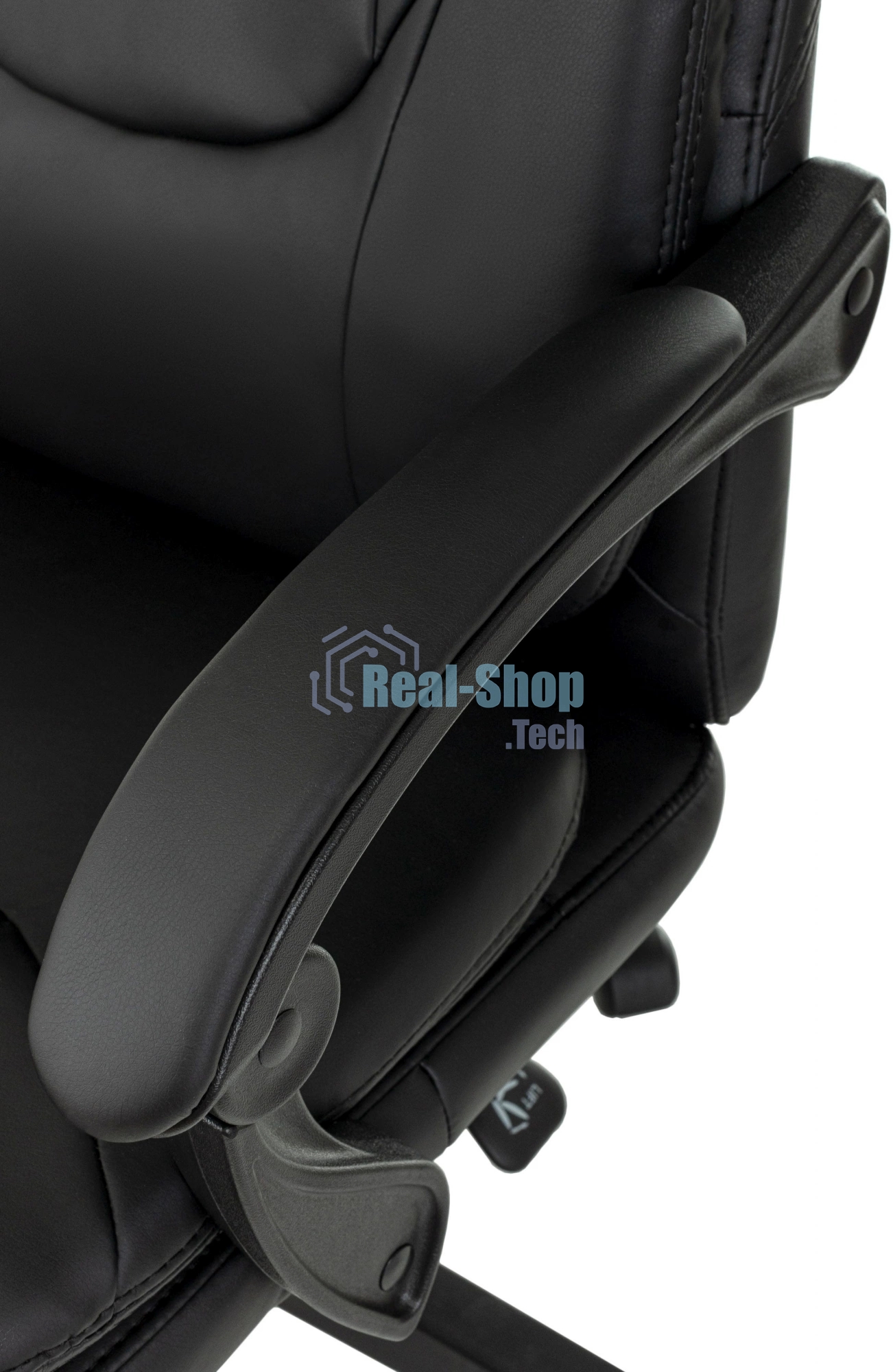 Кресло руководителя Бюрократ CH-868N-F черный, эко.кожа, крестов. пластик, подст. для ног