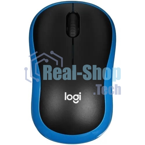Мышь беспроводная Logitech M185 синий, 1000 dpi, радиоканал, USB, кнопки - 3