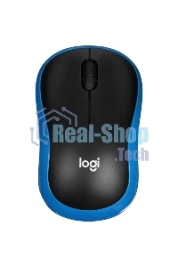 Мышь беспроводная Logitech M185 синий, 1000 dpi, радиоканал, USB, кнопки - 3