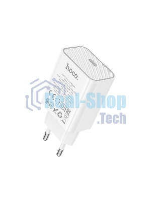 Зарядное устройство Hoco 20Вт, QC3.0/PD, Type-C, C143A, белый, блистер