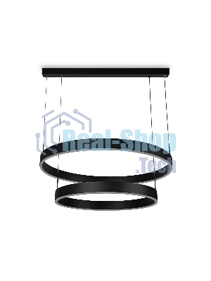 Светильник Ambrella light FA6618/2 BK черный 119W D600/800*750 (ПДУ РАДИО 2.4G)