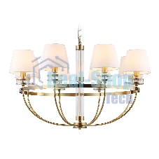 Люстра Ambrella light LH71253/8 BS/WH латунь/белый E14/8 max 40W D870*990