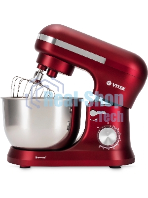 Миксер Vitek VT-PM0111 красный, стационарный, 1500 Вт, 4.5 л, 8 скоростей