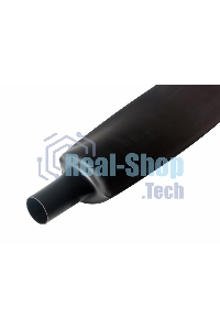 Термоусаживаемая трубка Rexant 50,0/25,0 мм, черная, упаковка 10 шт. по 1 м