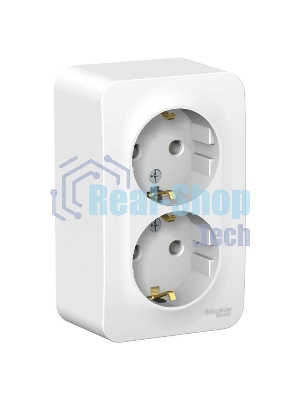 Розетка Schneider-electric BLNRA010201 Blanca О/У двойная с заземлением без шторок, 16А, 250В, белый