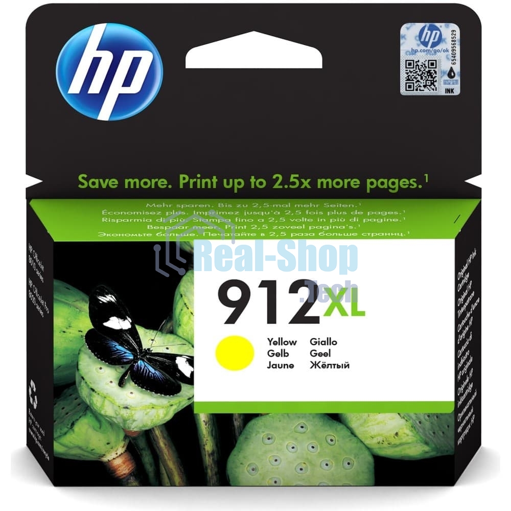 Картридж струйный HP 912XL 3YL83AE желтый увеличенной емкости (825 стр) для HP OfficeJet 801x, 802x