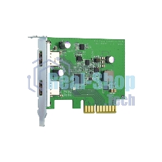 Карта расширения QNAP QXP-10G2U3A USB Dual Port Adapter, 2 x 10Gb/s USB 3.2 Gen 2, PCIe Gen3 x2
