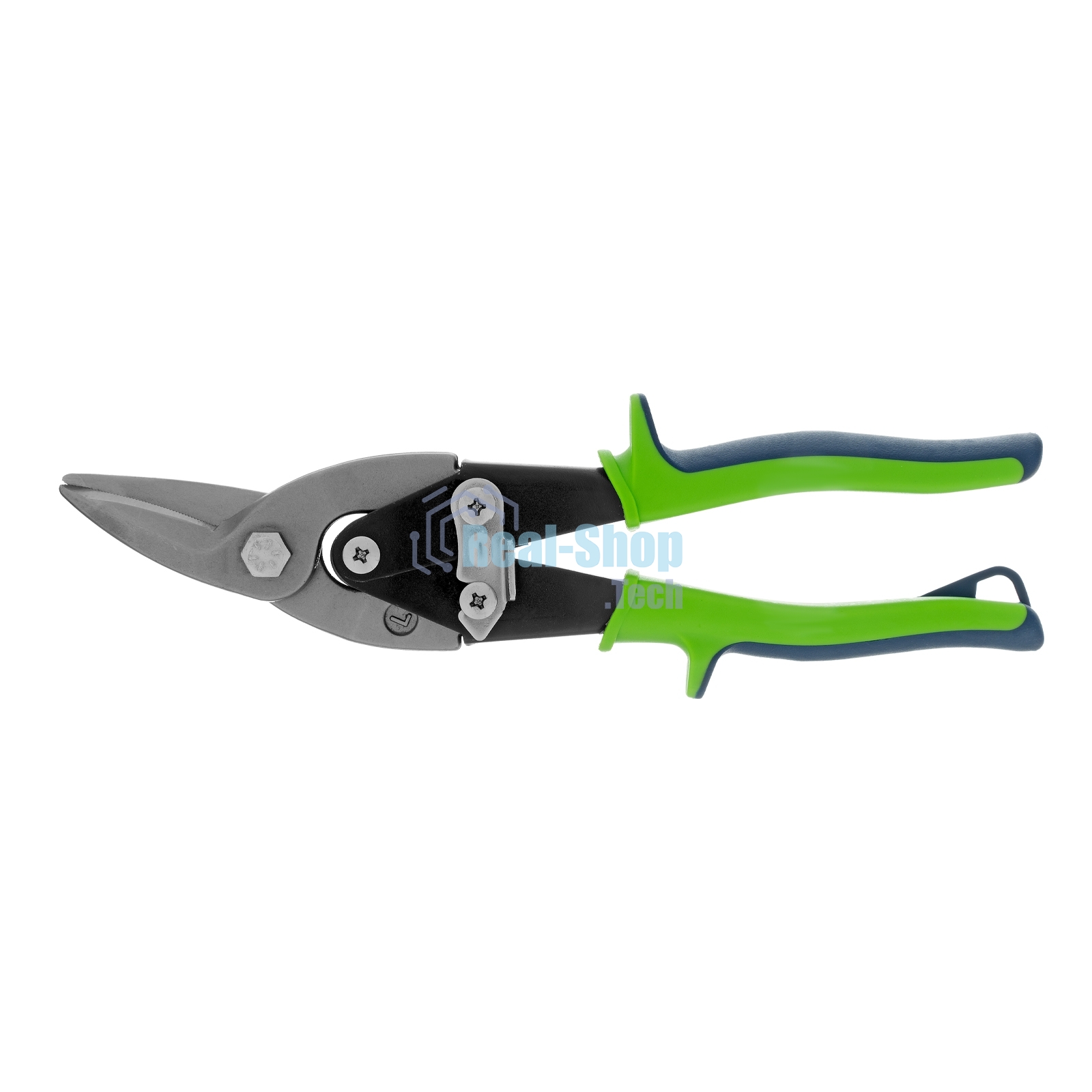 Ножницы по металлу Сибртех, 250 мм, левый рез, сталь С55,двухкомпонентные рукоятки