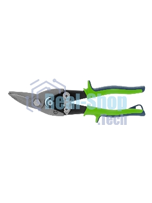 Ножницы по металлу Сибртех, 250 мм, левый рез, сталь С55,двухкомпонентные рукоятки