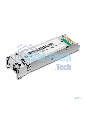 Модуль TP-Link SFP 1000Base-BX WDM Bi-Directional SFP module, TX: 1310 nm and RX: 1550 nm, 1 LC Simplex port, up to 2 km transmission distance in 9/125 μm SMF (Single-Mode Fiber), Supports Digital Diagnostic Monitoring (DDM).