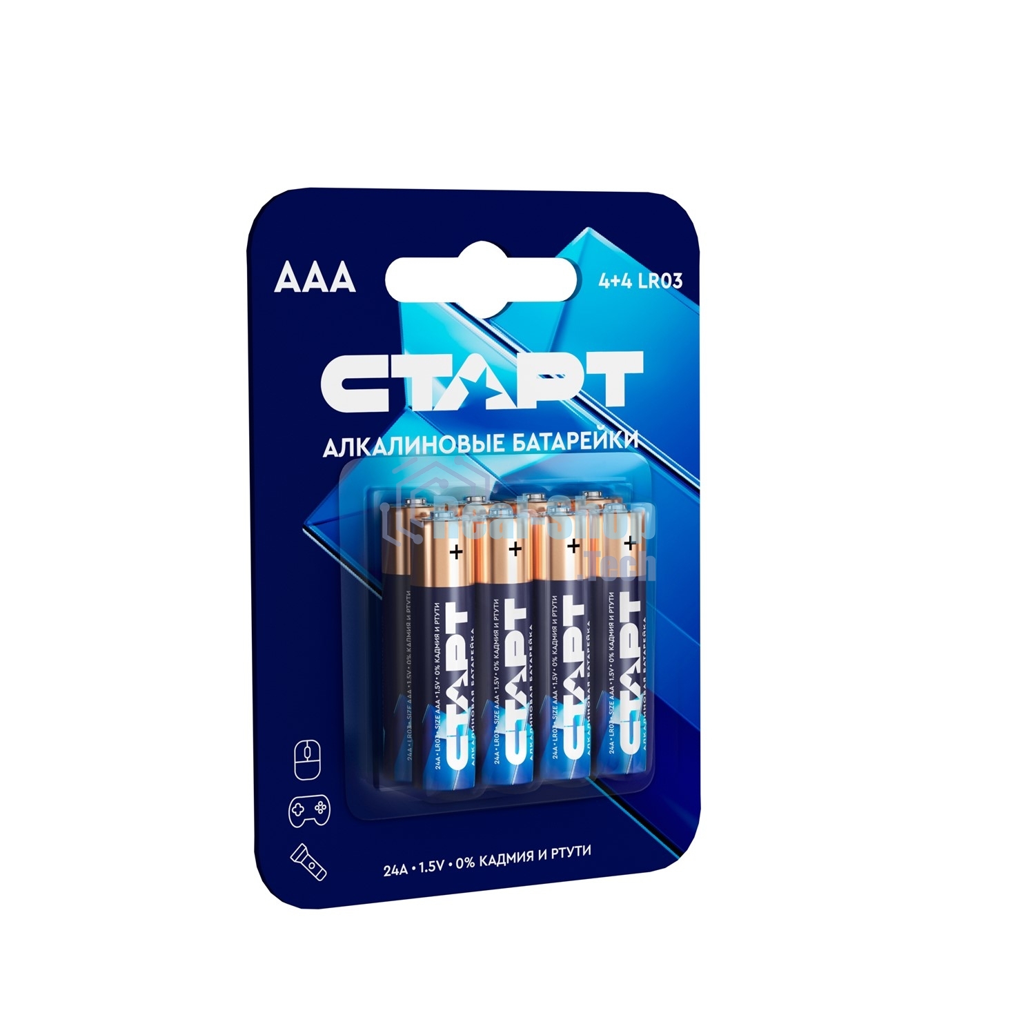 Батарейки СТАРТ LR03-BL8 BLUE 96/960, AAA, 4+4 шт. на блистере