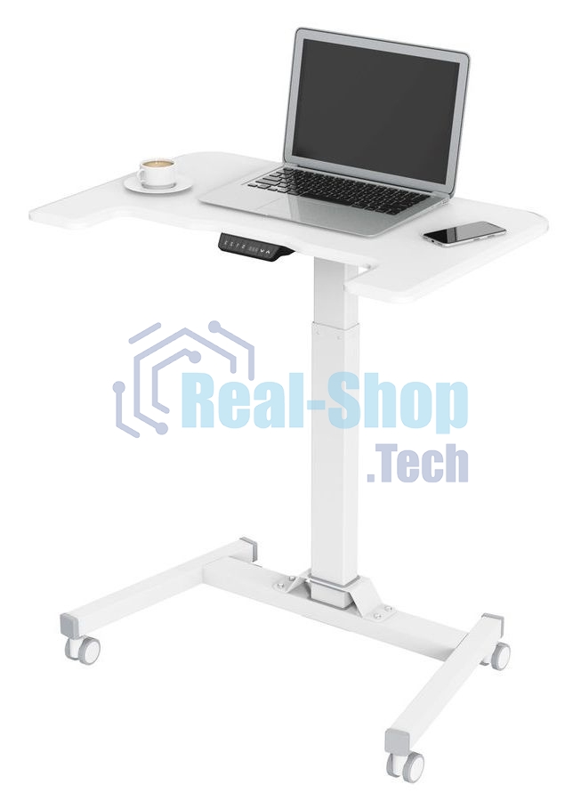 Стол для ноутбука Cactus VM-FDE101 столешница МДФ белый 80x60x123см (CS-FDE101WWT)