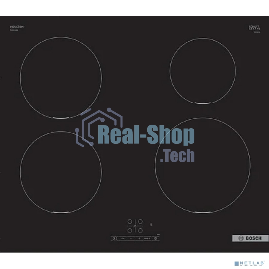 Индукционная варочная панель Bosch Serie 4 PUE611BB5E, индукционные, независимая, черный