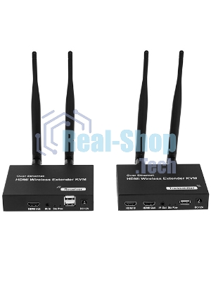 Удлинитель ORIENT VE054, WiFi HDMI KVM Extender (Tx+Rx), HDMI+USB беспроводной удлинитель до 200 м, HDMI 1.3, 1080p@60Hz, HDCP1.2, передача ИК сигнала управления, питание от внешних БП, метал. корпус (31372)