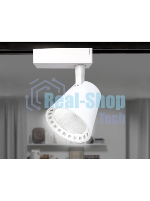 Трековый однофазный светодиодный светильник Ambrella light GL5974 WH белый LED 15W 4200K 24°