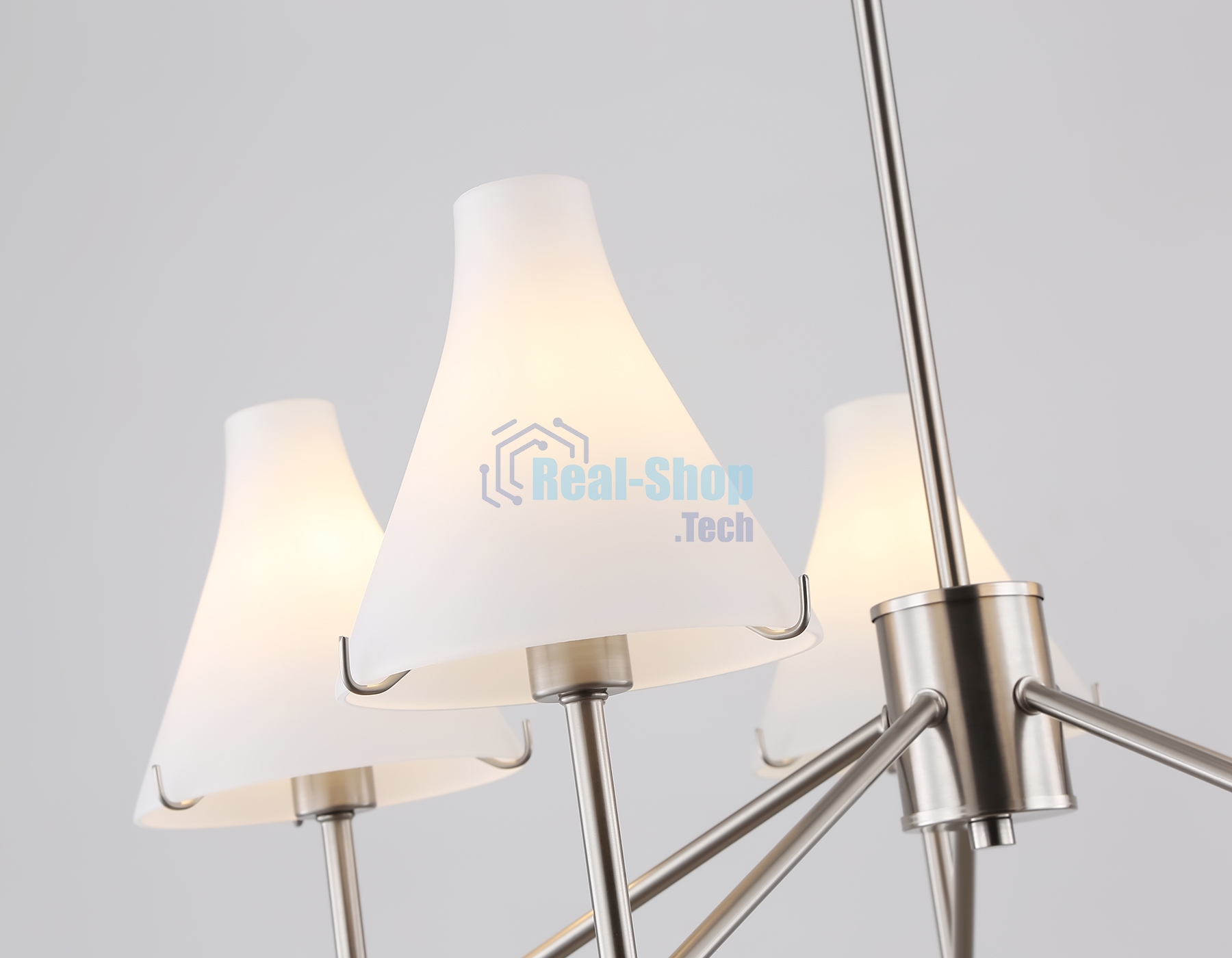 Люстра Ambrella light LH57123/5 SN/FR никель/белый матовый E14/5 max 40W D650*590
