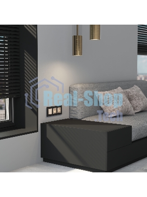 Рамка на 3 поста AluMax (черный алюминий) W0033508