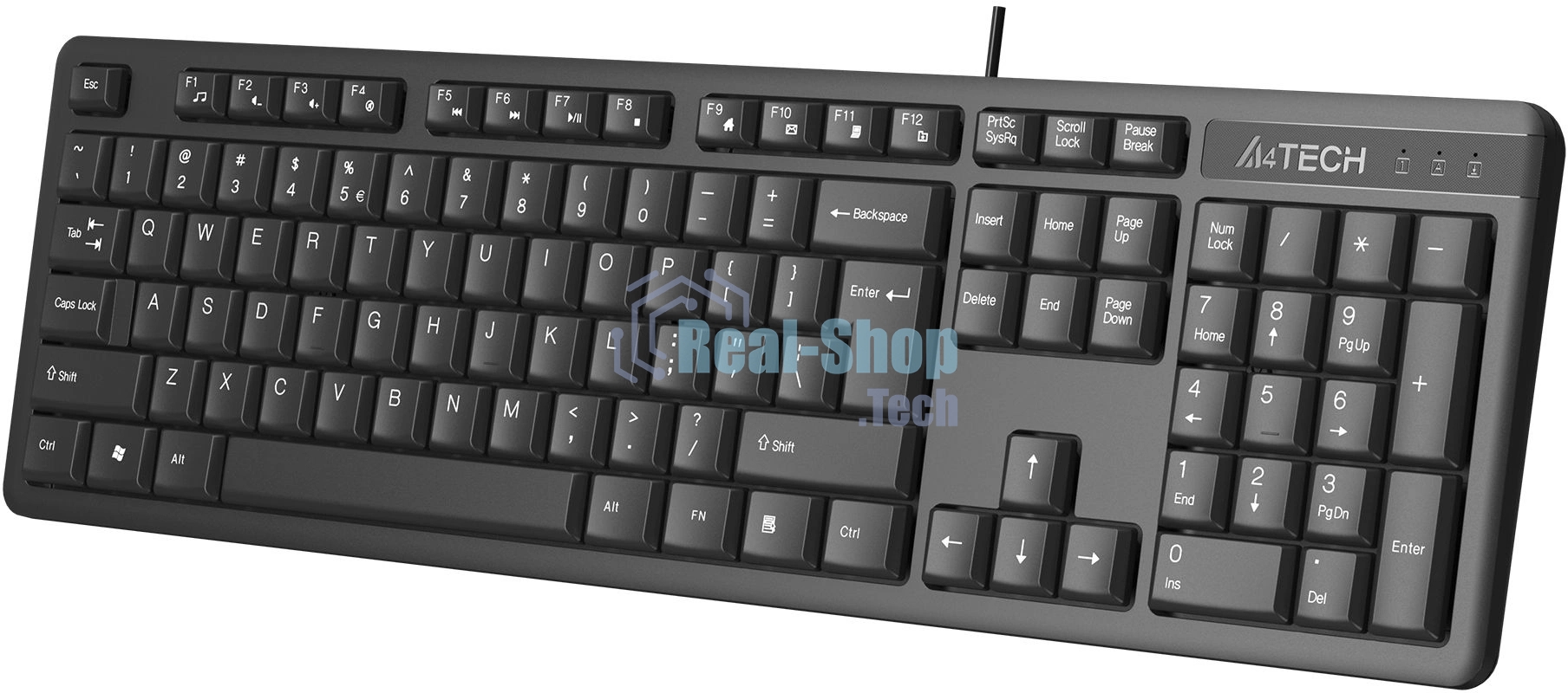 Клавиатура проводная A4Tech KR-3, USB, черный