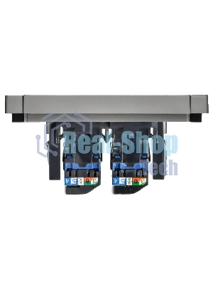 Розетка компьютерная IEK FORTE&PIANO FP534 2-ая RJ45 кат.6 сталь