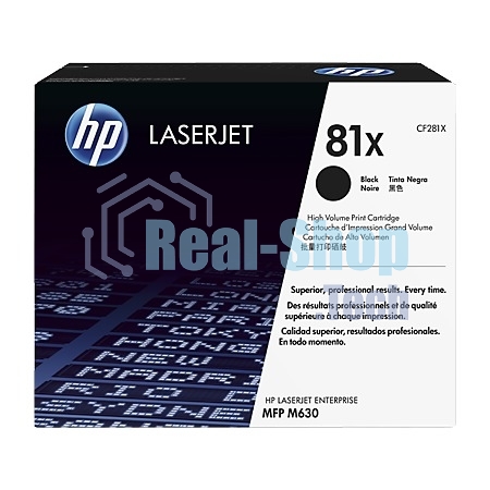 Тонер Картридж HP 81X CF281X черный для HP LJ Pro M630dn/f/h/z (25000 стр.)