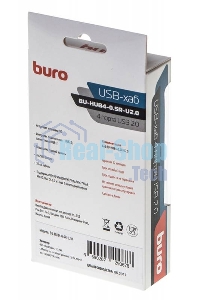 Разветвитель USB 2.0 Buro BU-HUB4-0.5R-U2.0 4порт. черный