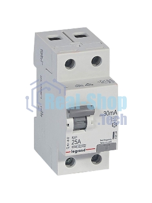 Выключатель автоматический дифференциального тока 30мА 25А 2П ACLegrand 402024 RX3