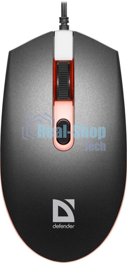 Мышь проводная Defender Dot MB-986 черный, 1600 dpi, USB, кнопки - 4
