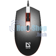Мышь проводная Defender Dot MB-986 черный, 1600 dpi, USB, кнопки - 4