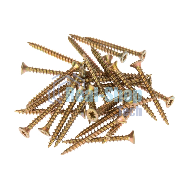 Саморез универсальный Kranz 3х30, желтый цинк, пакет (20шт.)