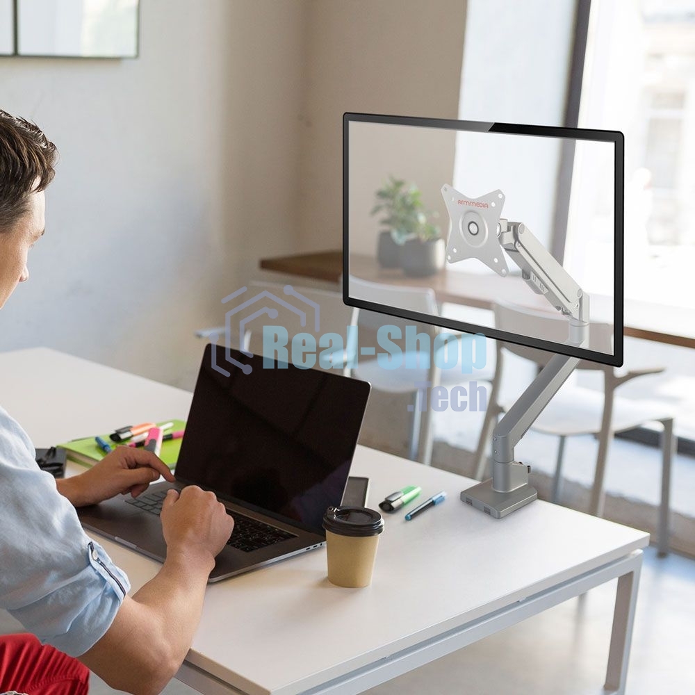 Кронштейн Arm media LCD-T35 серебристый, 6 шт/уп. Кр. алюм. настол. для мон.17