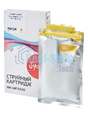Контейнер с чернилами Sakura C13T973400 (T9734 Y) для Epson, желтый, 22000 к.