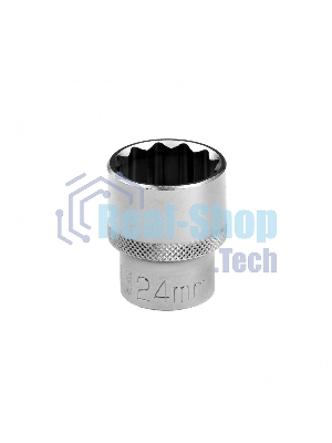 Головка торцевая Stels 24 мм, 12-гранная, CrV, под квадрат 1/2