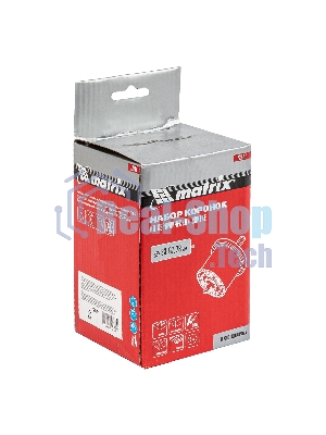 Набор коронок Matrix по керамической плитке, 33-67-73 мм, 6-гранный хвостовик