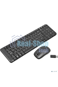 Комплект клавиатура + мышь Logitech MK220 клав:черный мышь:черный USB беспроводная