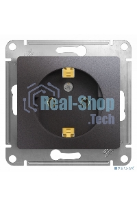 Механизм розетки 1-м Glossa 16А 250 В с заземл. графит SchE GSL001343