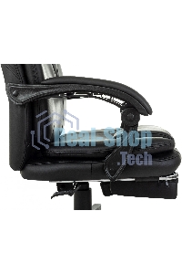 Кресло руководителя Бюрократ CH-868N-F черный, эко.кожа, крестов. пластик, подст. для ног