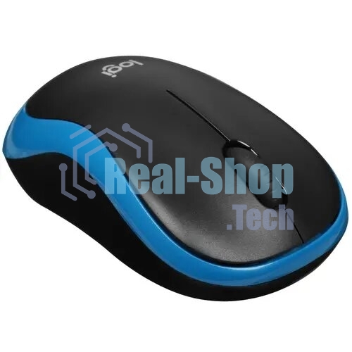 Мышь беспроводная Logitech M185 синий, 1000 dpi, радиоканал, USB, кнопки - 3