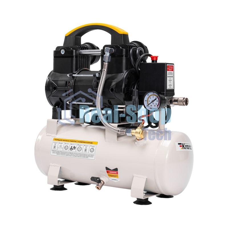 Компрессор воздушный Kranz KR-850/10, 850Вт, 140 л/мин, 10л