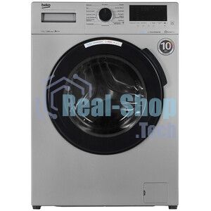 Стиральная машина Beko WSPE7H616S cеребристый, загрузка фронтальная 7,5 кг, 1200 об/мин., класс: А